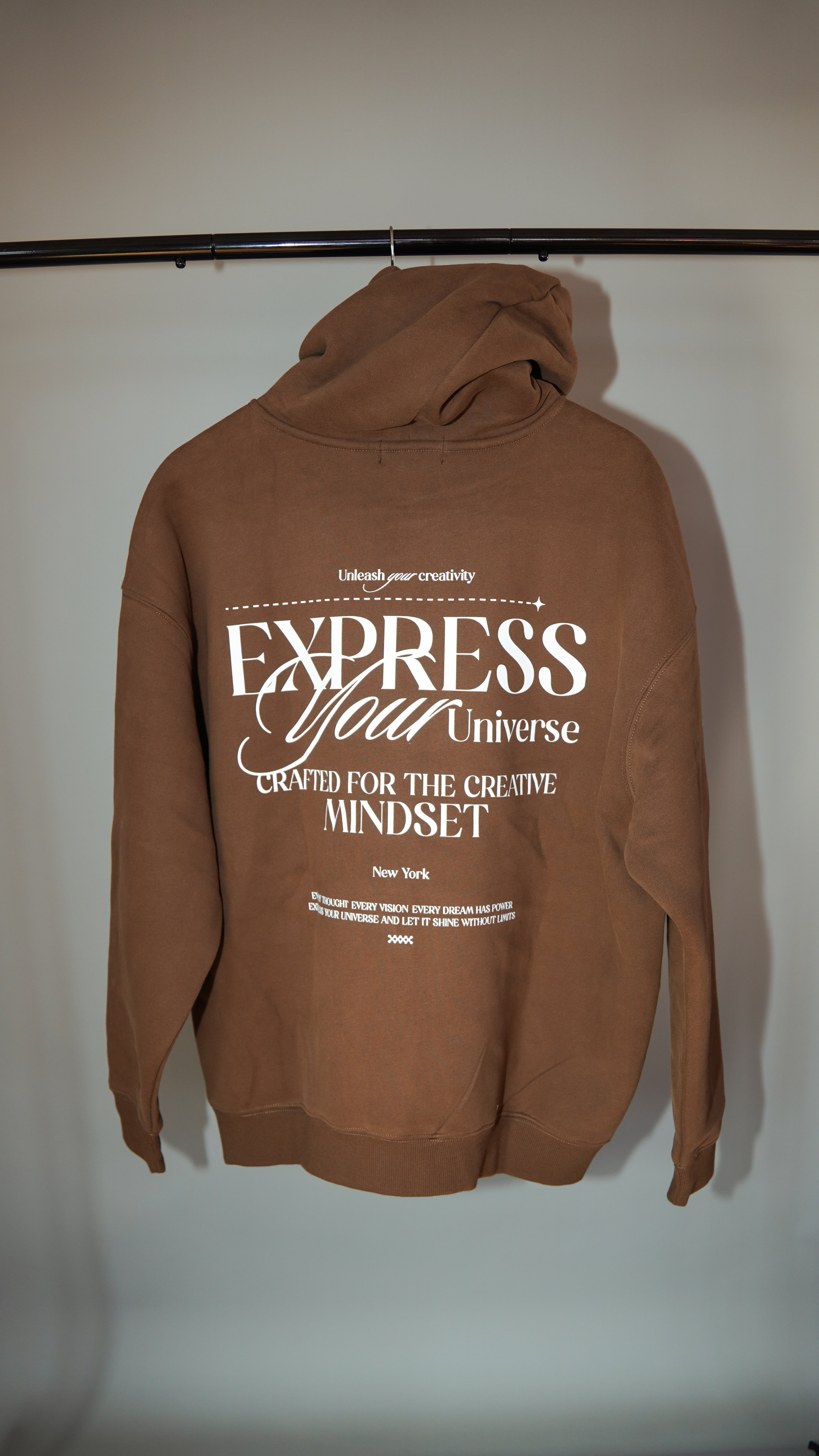 Express Your Universe | Brown Hoodie