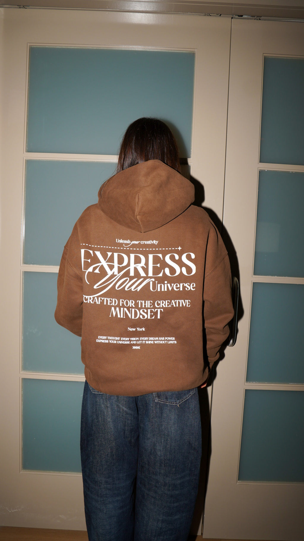 Express Your Universe | Brown Hoodie