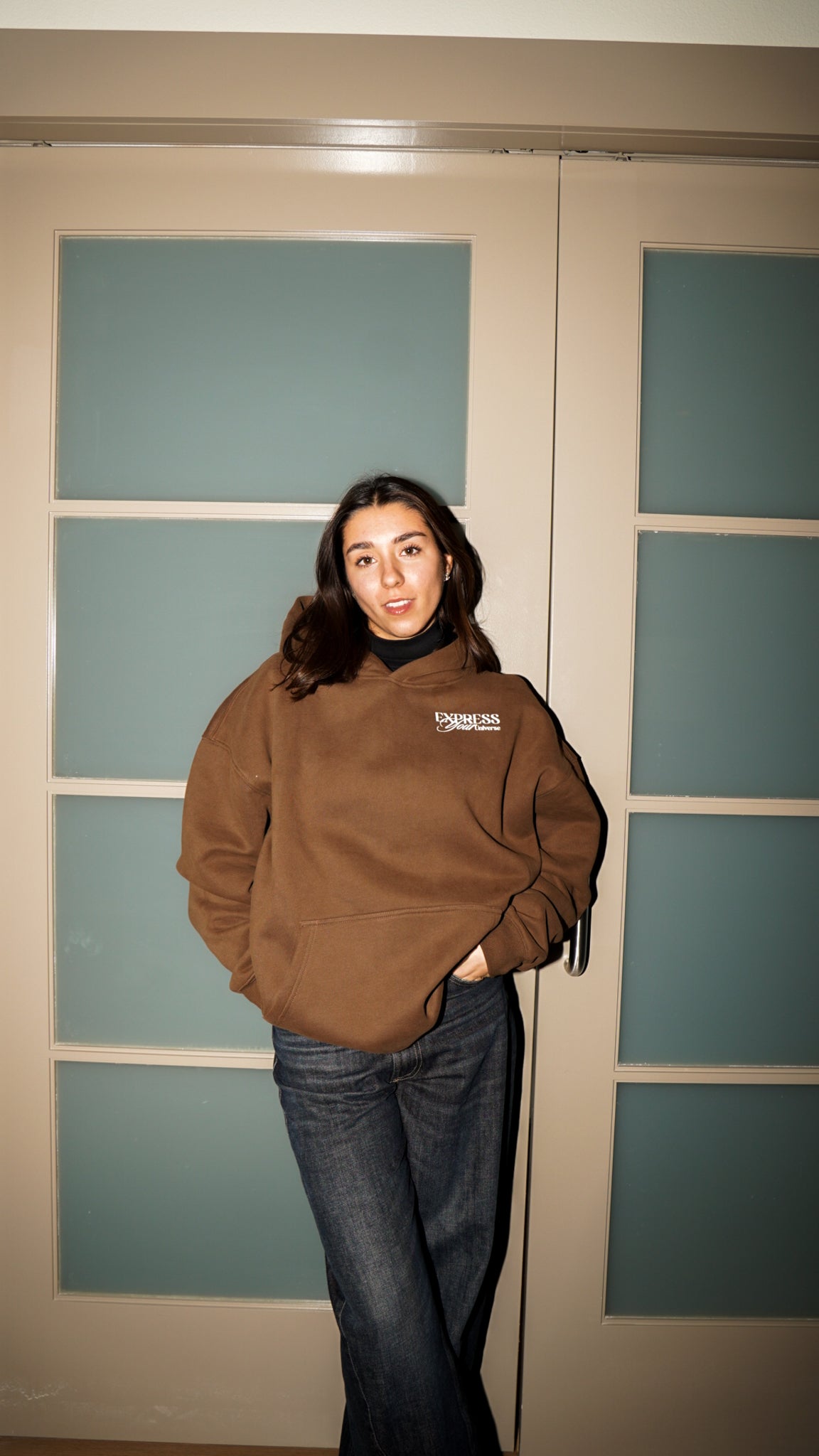 Express Your Universe | Brown Hoodie