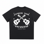 Centered black t-shirt