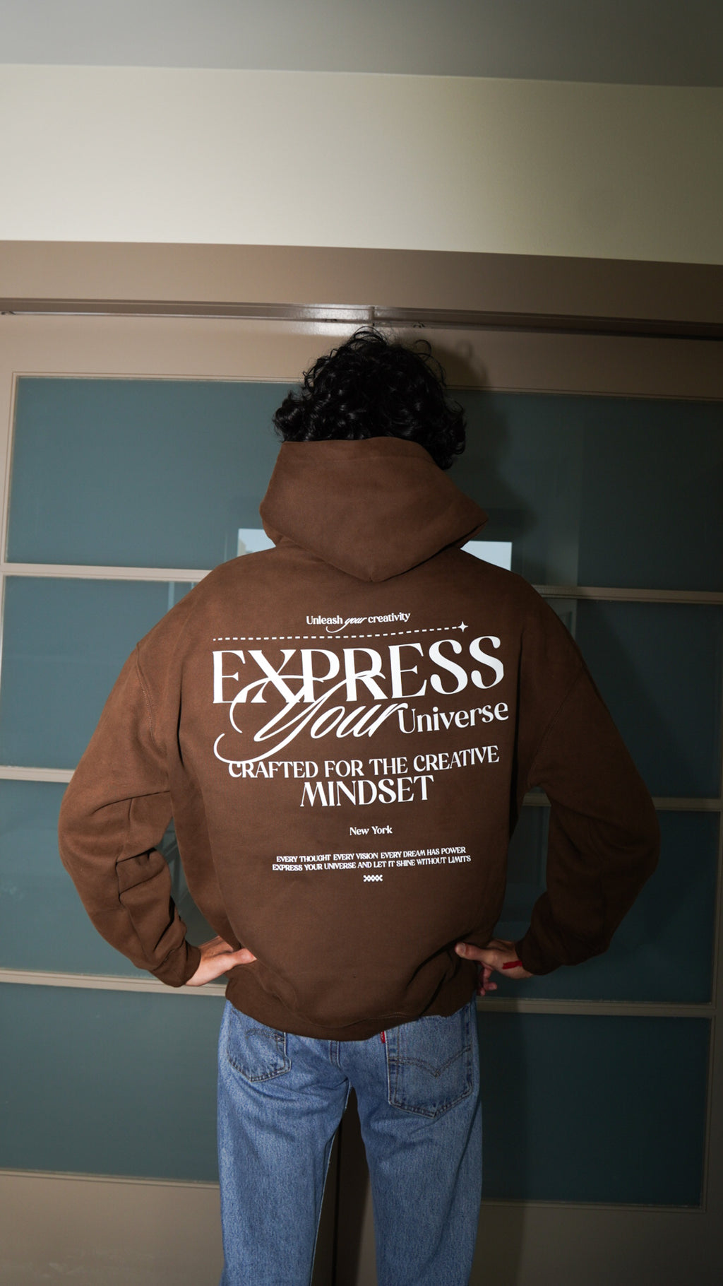 Express Your Universe | Brown Hoodie