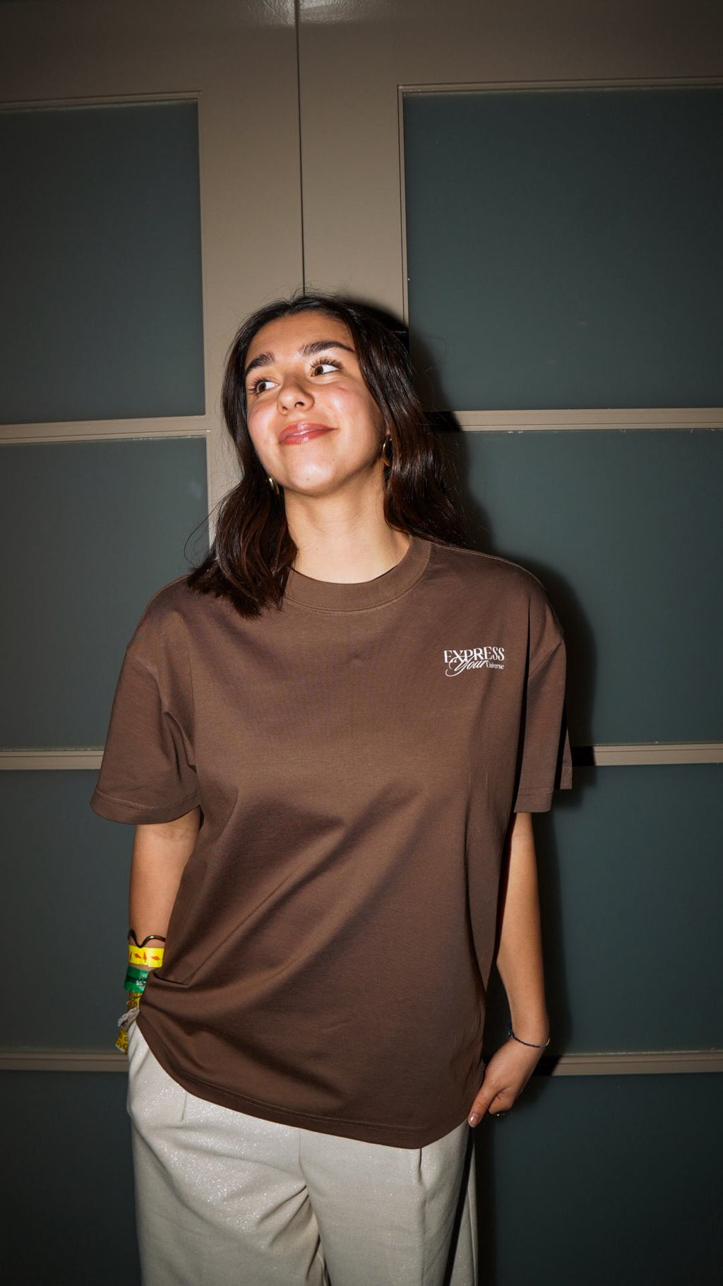 Express Your Universe | Brown Tee