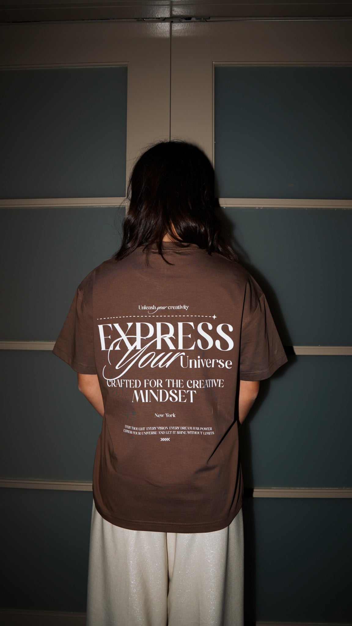 Express Your Universe | Brown Tee